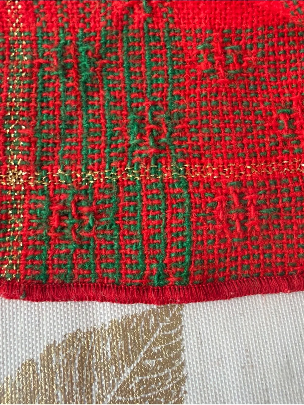 Festive Red Plaid Holiday cloth napkins set of 4 Scandinavian theme